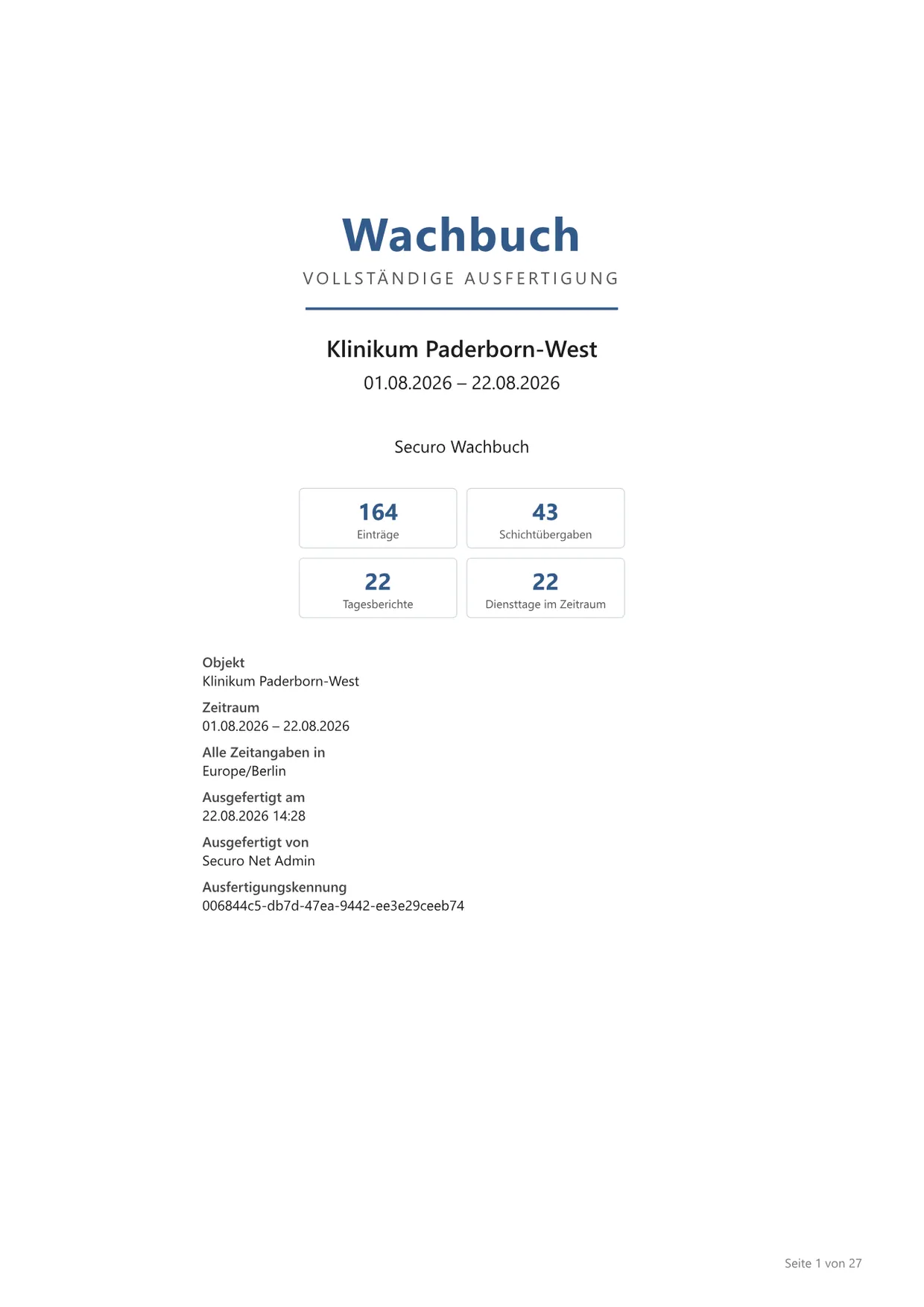 Seite 1 von 27 der Beispielausfertigung